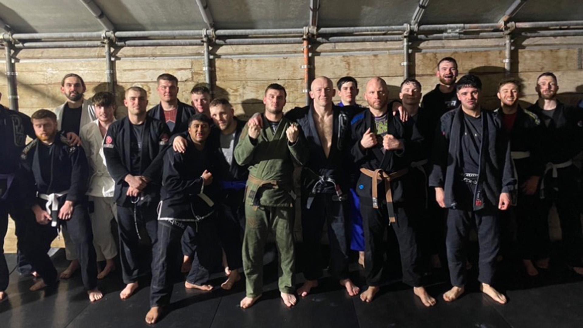 SBG Shropshire students lined up on the mats